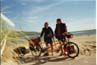 Mit Rad am Strand von Barmouth